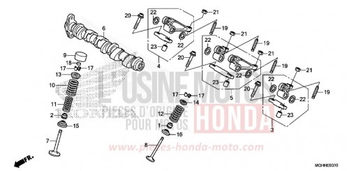 ARBRE A CAMES/SOUPAPE (ARRIERE) VFR1200XDH de 2017